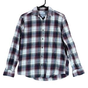 Saddlebred Mens Shirt Multicolored Plaid Flannel Classic Fit 100% Cotton Medium